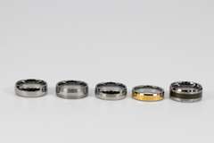 Lot of 5 Size 11.5 Tungsten Carbide Rings in Various Styles