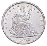 1870 Seated Liberty Half Dollar