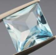 Gorgeous 4.65ct princess cut sky blue Topaz