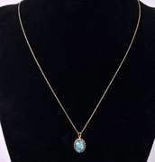 Wonderful Mosaic Opal Pendant Necklace in 14K Yellow Gold