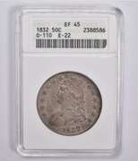 EF45 1832 Capped Bust Half Dollar O-110 E-22 ANACS