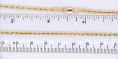 Popular Yellow Gold Rope Chain Necklace