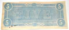 $5 Feb 17 1864 Series CSA Note l