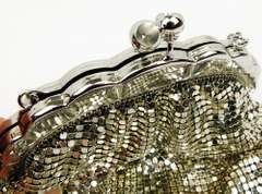 Vintage Silver Metal Mesh Purse