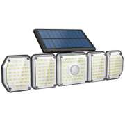 Rotatable 5 Heads 214LED Solar Sensor Wall Light