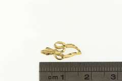 14K Yellow Gold Diamond Cut V Monogram Name Letter Initial Pendant