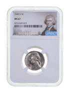 MS67 1949-S Jefferson Nickel - Graded NGC