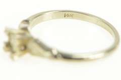 14K White Gold Vintage NOS 1950's 3.1mm Engagement Setting Ring