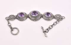 Sterling Bracelet With Amethysts