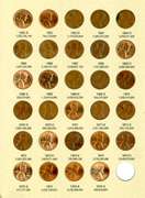 Set of Lincoln Wheat Cents 1941-1974-S in Album