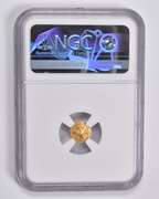 1884 California Gold Charm Arms of Calif. Wreath 10.2mm Token NGC