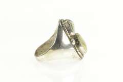 Sterling Silver J H Native American Turquoise Signed Ring