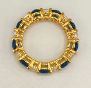 Beautiful Blue Sapphire Eternity Band Ring