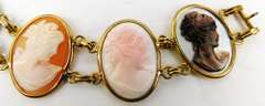 1940's Ronci Gold Filled Large Cameo Bracelet