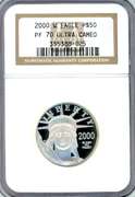 2000-W $50 Proof Platinum Eagle in NGC PF70 Ultra Cameo