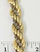 Elegant and Heavy 14K Two-Tone Wrapped Rope Necklace