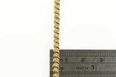 14K Yellow Gold 1.00 Ctw Classic Diamond Wavy Link Tennis Bracelet