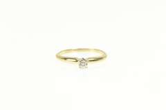 14K Yellow Gold Diamond Solitaire Classic Engagement Ring
