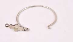 Black Gem Set In Sterling Silver Bracelet