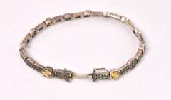 Sterling Bracelet With Citrines