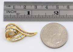 Sparkling Channel Set Baguette Pendant
