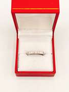 18kt Solid White Gold Diamond Band
