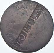 1802 Draped Bust Large Cent - Counter Stamped "Portlan"
