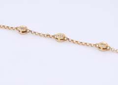 Dazzling Yellow Gold Diamond Station Bracelet