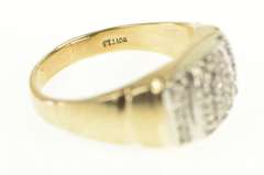 10K Yellow Gold 0.50 Ctw Diamond Cluster Men's Wedding Ring