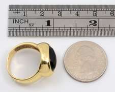 Fashionable Bezel Set Black Onyx Ring