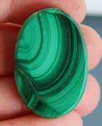 Excellent 69.47ct banded Malachite cabochon