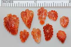 Bright Carved Sunstone - Lot of 9