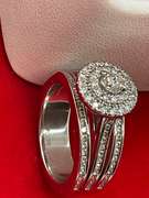 CERTIFIED LADIES PLATINUM AND DIAMOND RING