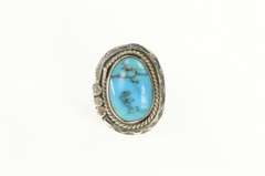 Sterling Silver Turquoise Southwestern Handmade Cabochon Ring