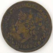 1841 "Not One Cent" HT-58 R-1