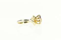 14K Yellow Gold Diamond Sapphire 1950's Two Stone Bypass Ring