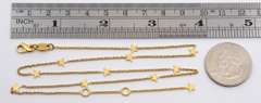 Sweet 14k Cable Link Necklace with Stars