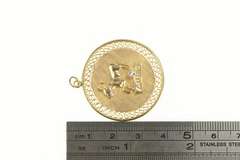 14K Yellow Gold Aries Ram Astrology Zodiac Star Sign Charm/Pendant