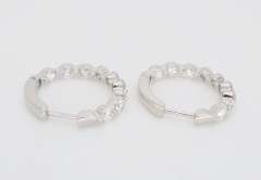 Inside-Out Diamond Hoop Earrings made in 14k White Gold