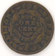 1841 "Not One Cent" HT-58 R-1