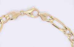 Fantastic Yellow Gold Figaro Link Chain Bracelet
