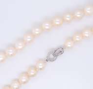 Fancy White Fresh Water Pearl Necklace