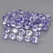 Glittering 4.32ct bright blue violet Tanzanite set