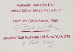 Very collectable Dali from Bible Sacra series.1969