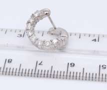 Romantic White Gold Diamond Circle Earrings