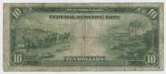 Collectible 1914 Series Large Size $10 Federal Reserve Note (2-B)