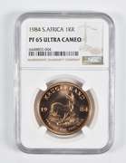PF65 UCAM 1984 South Africa 1 Krugerrand 1 Oz Fine Gold NGC