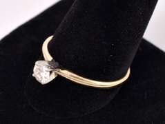 Brilliant Solitaire Leo Diamond Ring in 14K Yellow Gold