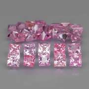 Rare UNHEATED 3.65ct pink Sapphire set