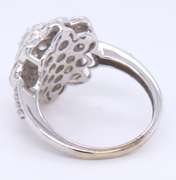 Brilliant White Gold Diamond Cluster Flower Ring